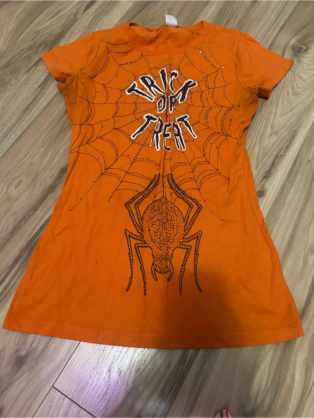 & Other Stories Orange Halloween Spider Tee